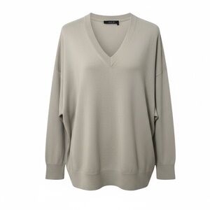 Jenni Kayne Charlie Cashmere V-Neck Tunic Sweater in Dove Size M